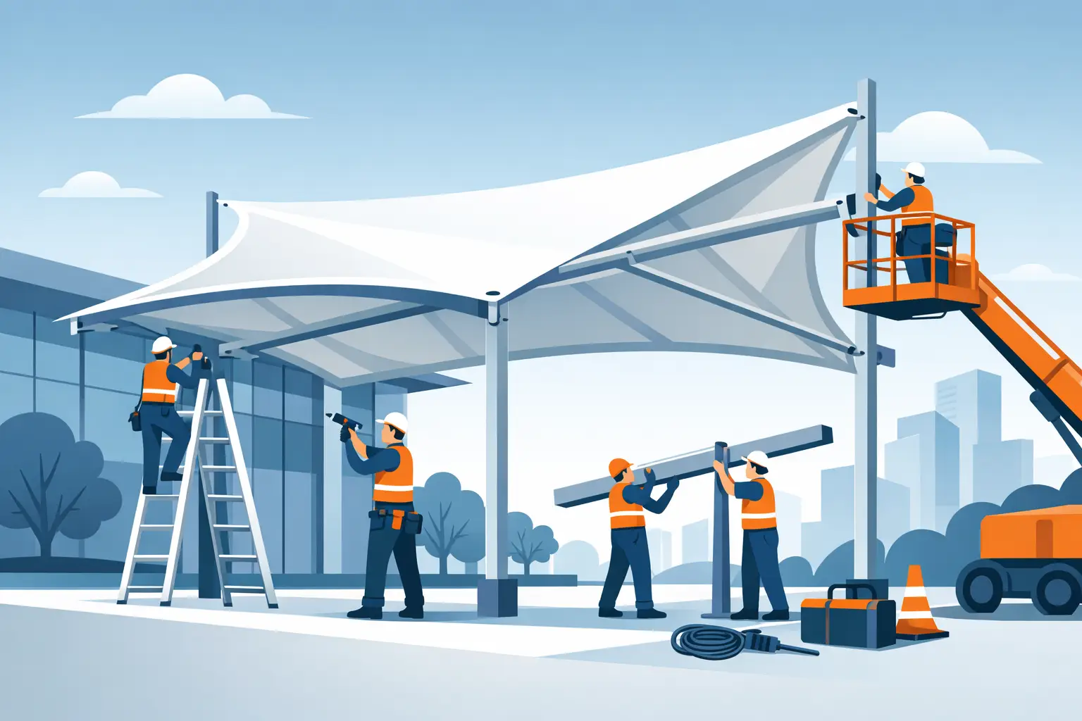 Commercial Canopy Installation That Lasts